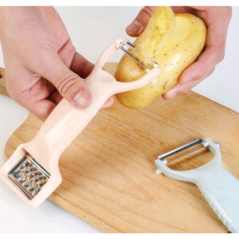 Vinztstore - Pengupas Kulit Buah Dan Sayur / Peeler 2in1 / Parutan Buah / Pengupas Kulit Buah / Peeler Serbaguna / Harga Murah / Bisa COD