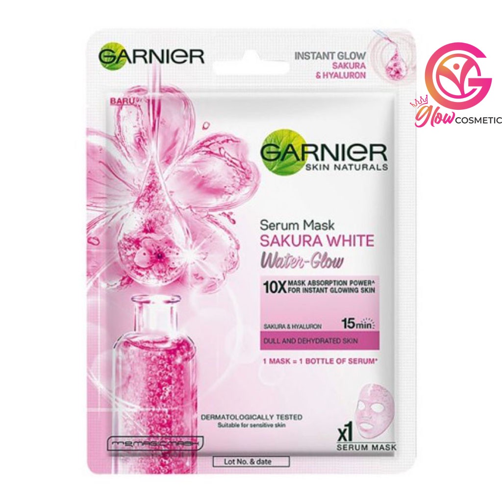 GARNIER SKIN NATURALS SERUM GLASS SKIN MASK SAKURA WHITE WATER GLOW