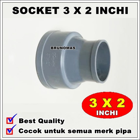 V-Sock 3 x 2 inchi - Socket  Verloop Sock Sambungan pipa pvc