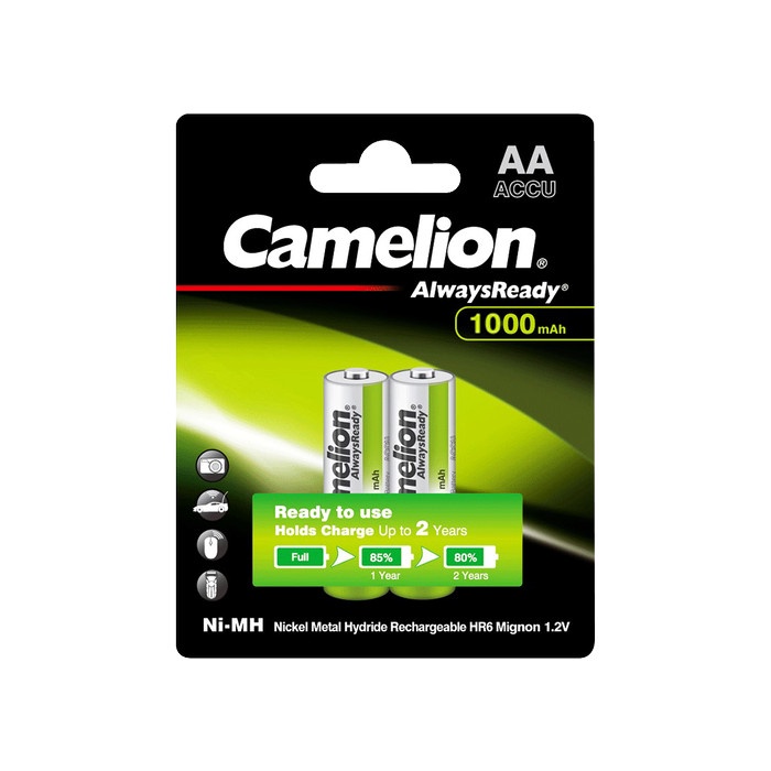 Camelion Rechargeable Battery Charger AA Baterai Cas A2 Batere 1000mAh