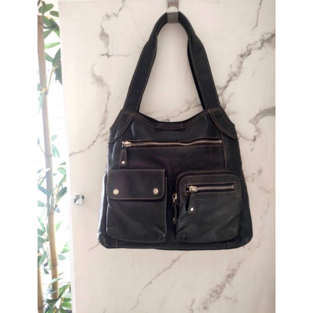 Tas Fossil Tote Hobo Sutter Bag Black Hitam Tas Preloved