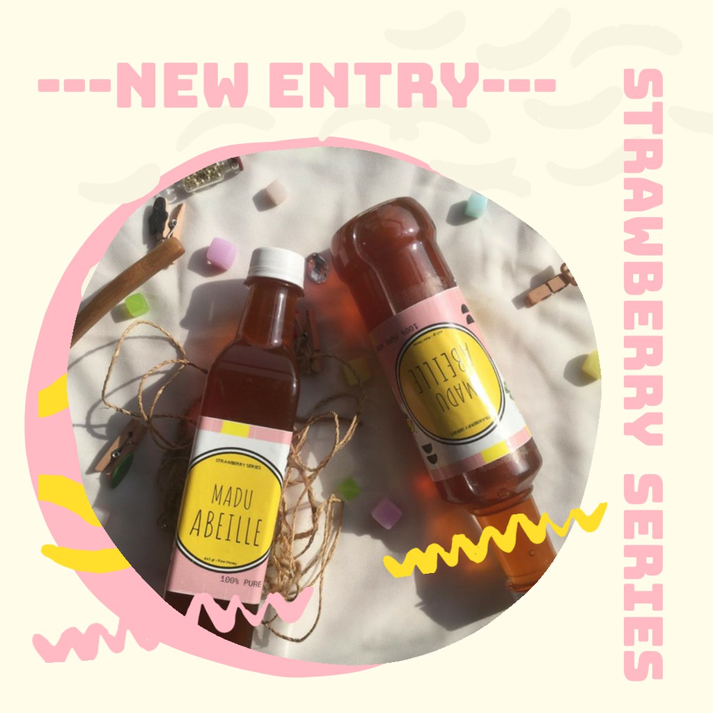 

Madu Bunga Strawberry Abeille 463 gr Asli Mentah