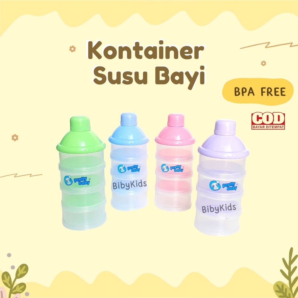 Container Susu Bubuk Bayi 4 Susun Kontainer Wadah Susu Baby Tempat Peralatan Makan Bayi Anak Murah