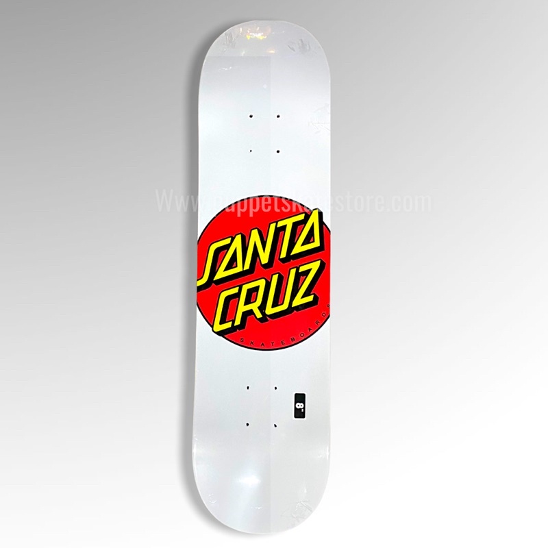 Skateboard SANTA CRUZ red dot classic white deck original