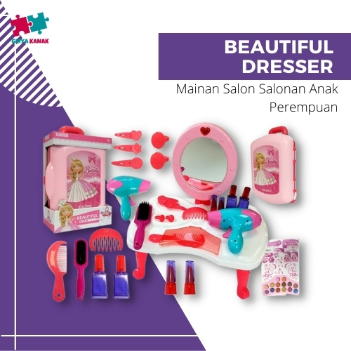 Beautiful Dresser Perlengkapan Make Up Perlengkapan Salon Mainan Anak Meja Make Up Anak Perempuan