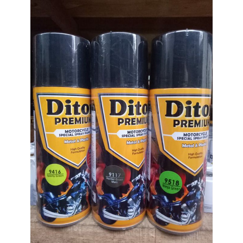 New Termurah Cat semprot  Diton premium hijau ijo green doff dop ninja hijau tentara army green400cc