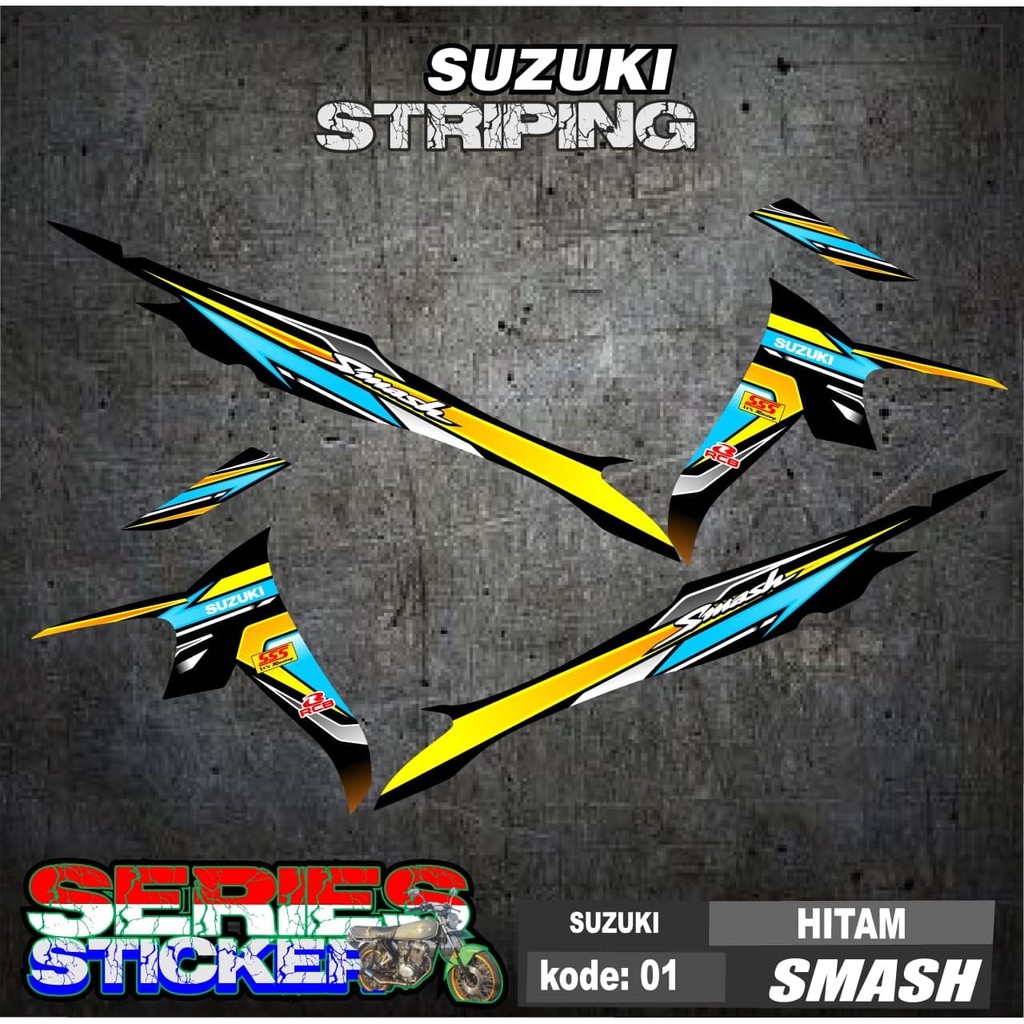 (cod) striping list variasi suzuki smash NEW SR - striping variasi smash NEW SR. [01]