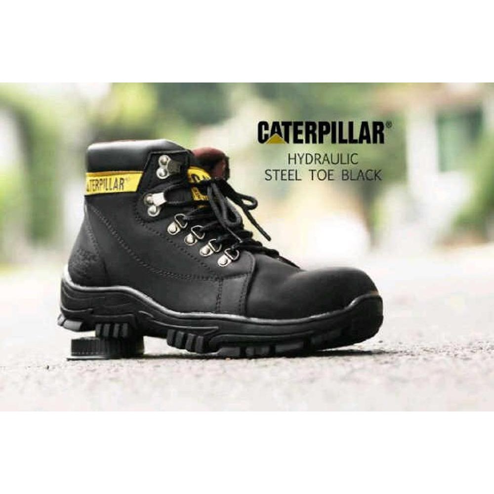 Unik SEPATU GUNUNG CATERPILLAR HIDRAULIC SAFETY BOOTS HITAM Diskon