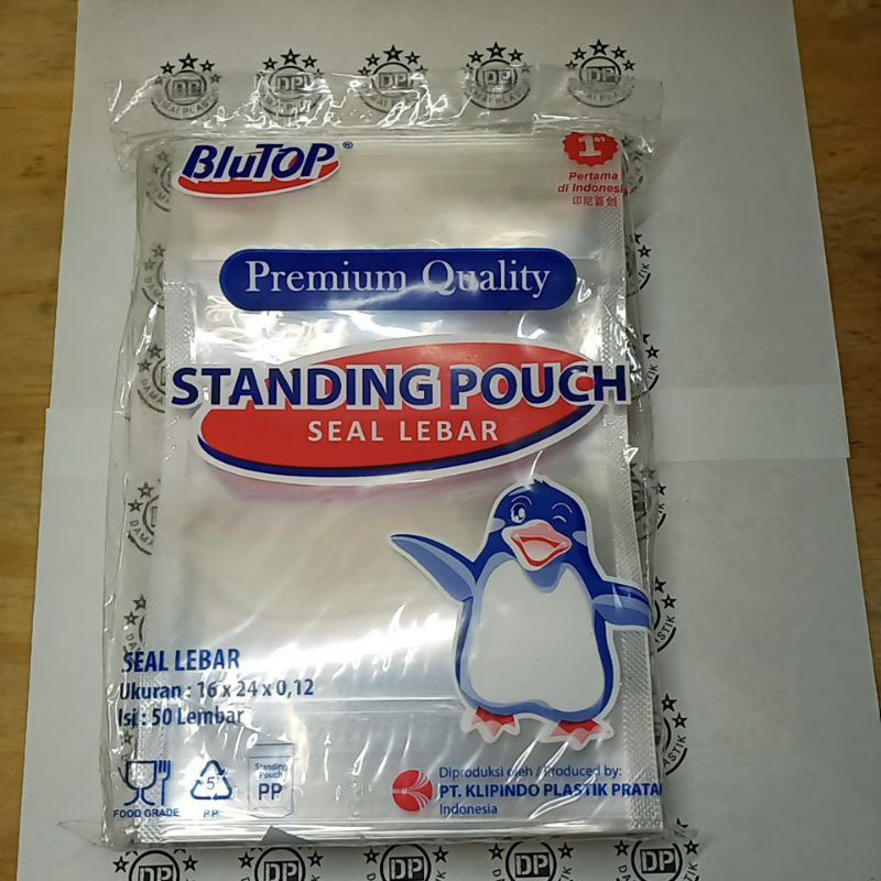 Isi:50pcs Standing Pouch 16x24 / STP 16x24 Plastik klip Kemasan Berdiri Plastik Snack 16x24 Ziplock Blutop