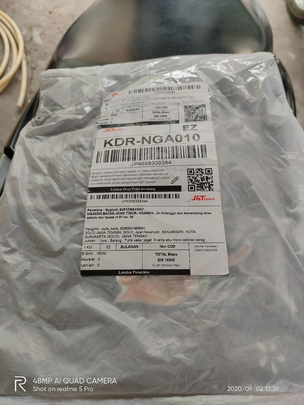 Tunik Sekar Jagat #3 Vania Abu Mono Kekinian Seragam Kerja Kantor Kondangan Murah Coklat Tunic Batik