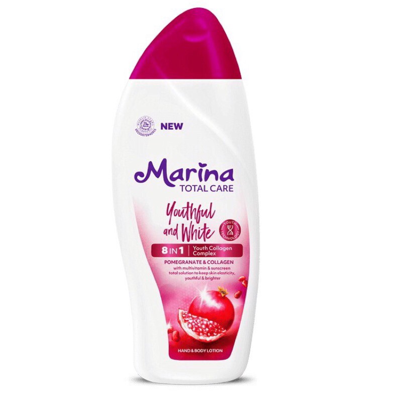 MARINA TOTAL CARE YOUTHFUL & WHITE POMEGRANATE COLLAGEN 460ml - body lotion