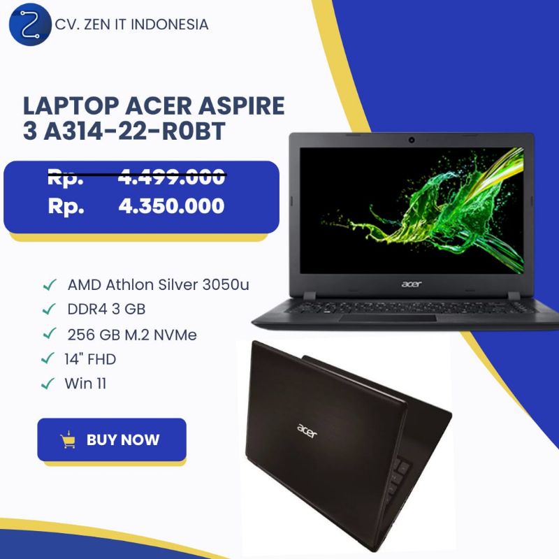 laptop Acer aspire 3 A314-22-R0BT