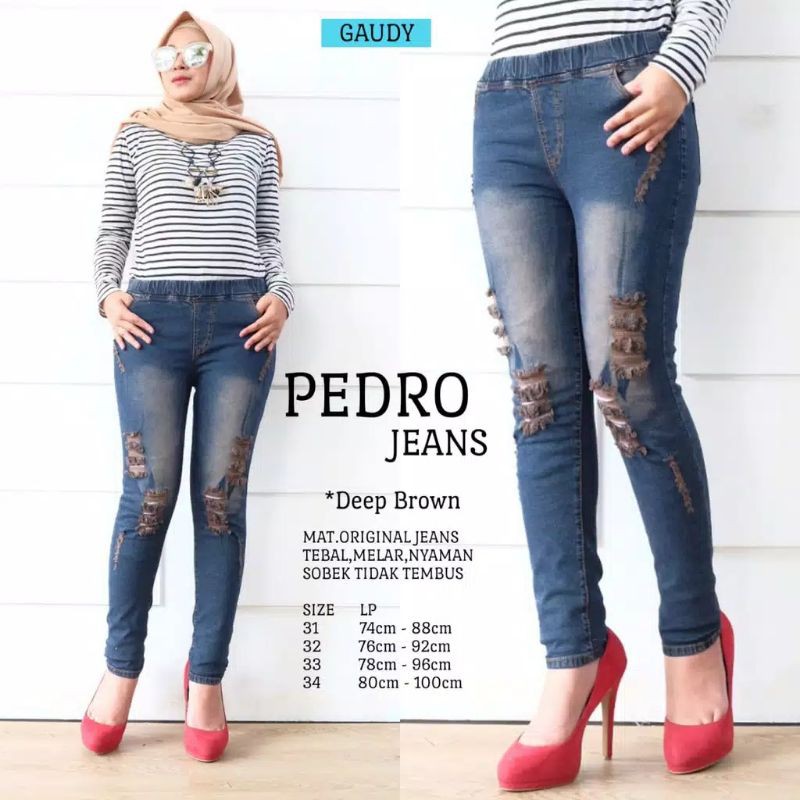 SIZE 31-38 PEDRO JEANS!! VARIASI SOBEK BARU ORI JEANS MELAR SOBEK TIDAK TEMBUS(KLN)