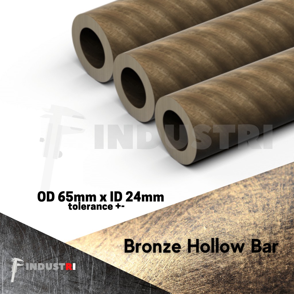

AS Bronze Lubang ( ID 65mm x OD 24mm ) | Bronze Hollow Bar per 50mm