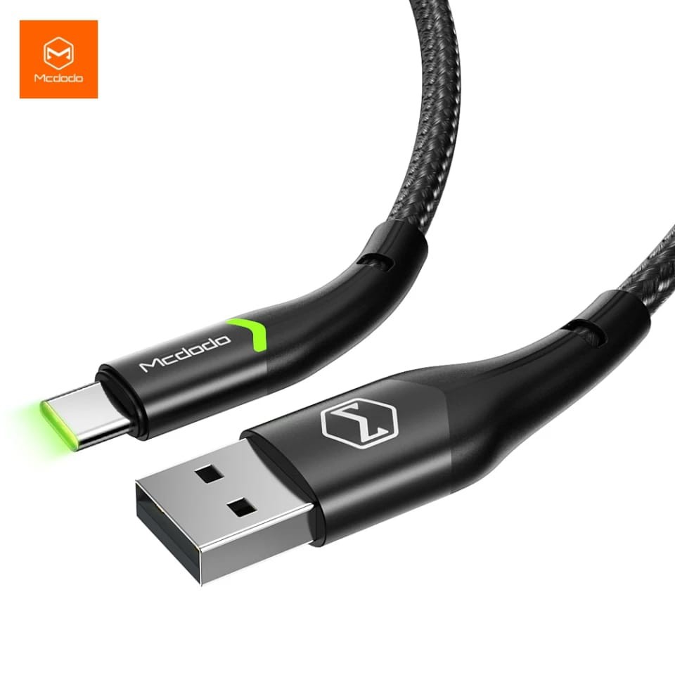 MCDODO Kabel Charger / Kabel data USB TYPE C Quick Charge 4.0 LED Light