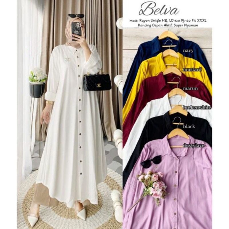 LONG TUNIK, atasan wanita, fashion muslim, baju wanita, fashion wanita, Belva Long Tunik