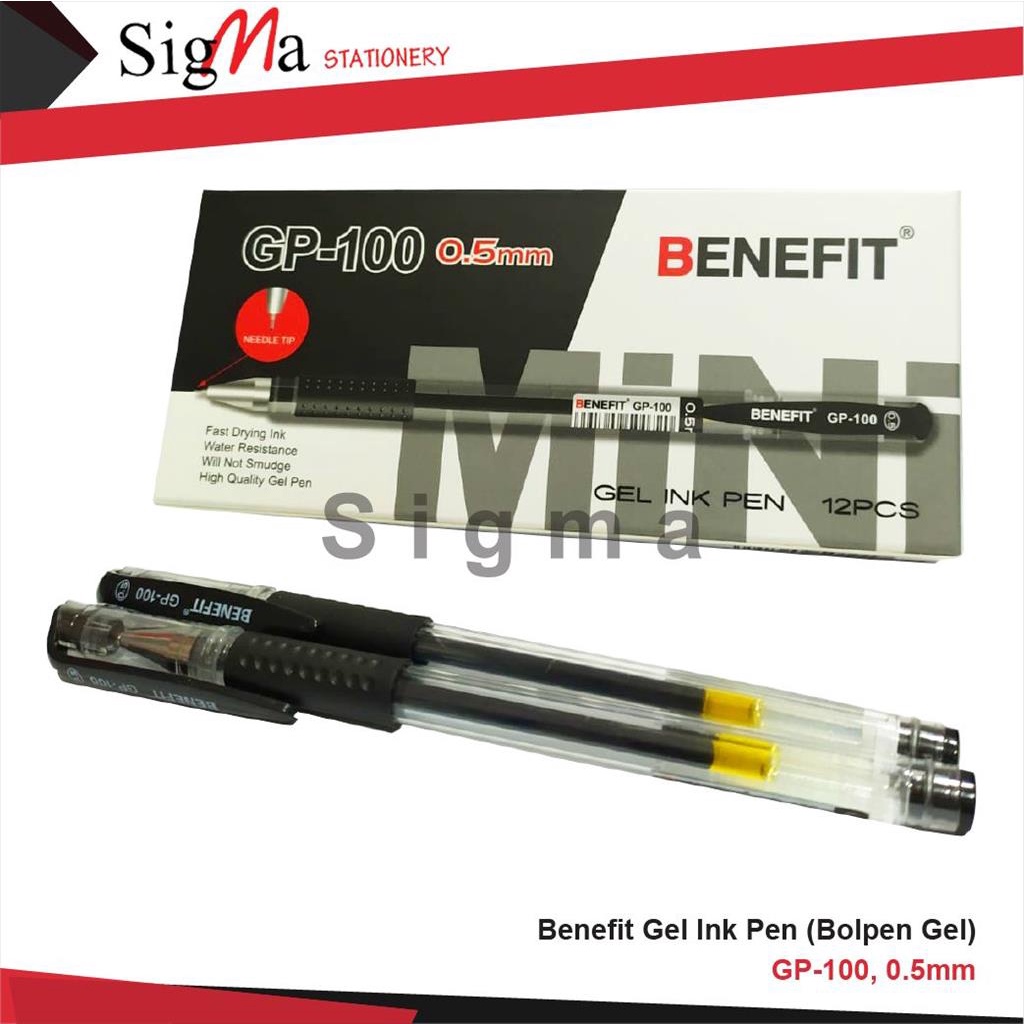 

Pulpen Gel BENEFIT Hitam GP-100 (Lusin)