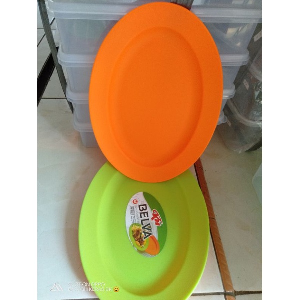 PIRING OVAL PLASTIK/PIRING LODOR KH/PIRING OVAL KH BELVA CANTIK MURAH