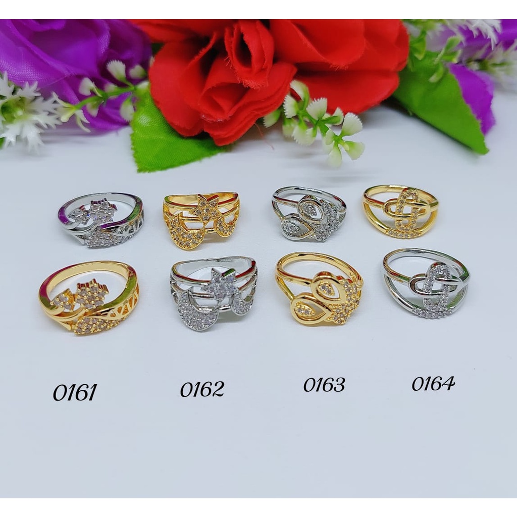 Cincin permata lapiis emas perhiasan xuping jewelry 0161-0164