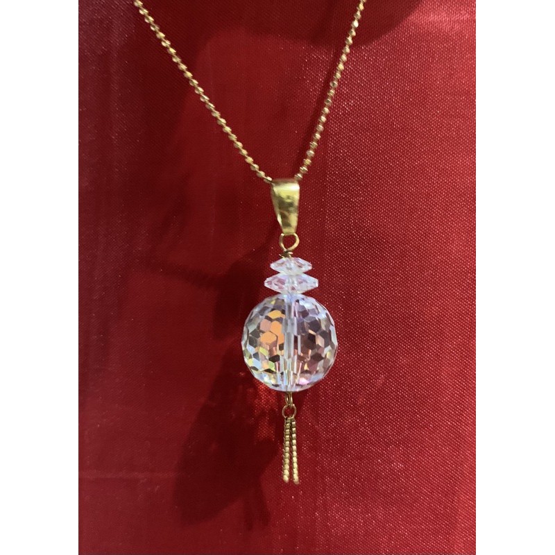 Liontin Crystal Swarovski dengan emas asli 18 karat