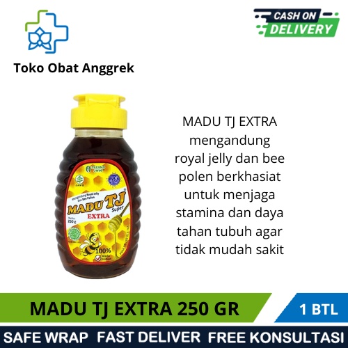 

MADU TJ SUPER/EXTRA 250 GR/ MENINGKATKAN DAYA TAHAN TUBUH/MADU ROYAL JELLY DAN BEE POLLEN
