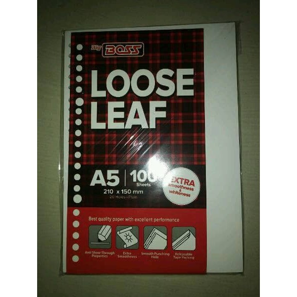 

Langsung Order ISI BINDER loose leaf A5 POLOS isi 100 Murah