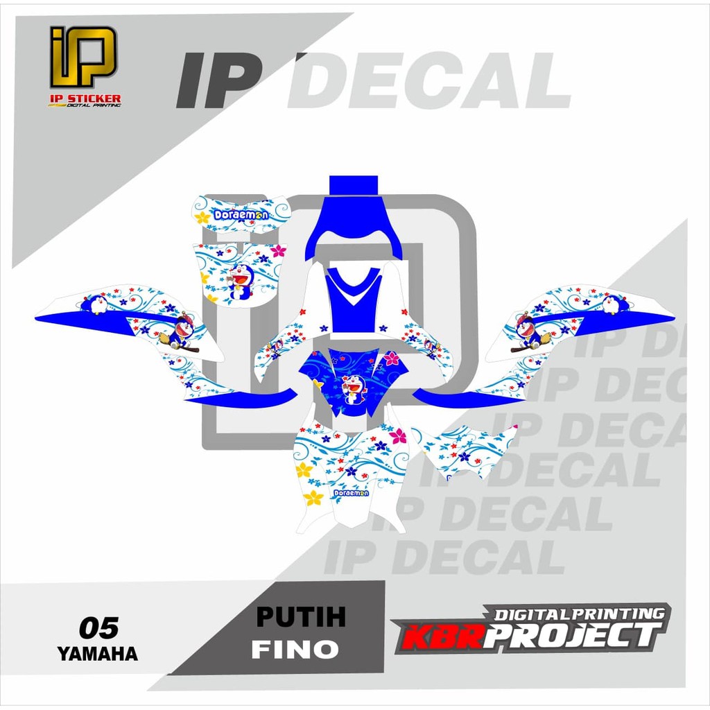 DECAL FINO STICKER VARIASI MOTIF GRAFIS DECAL MOTOR YAMAHA FINO 05 CUSTOM BEBAS BISA