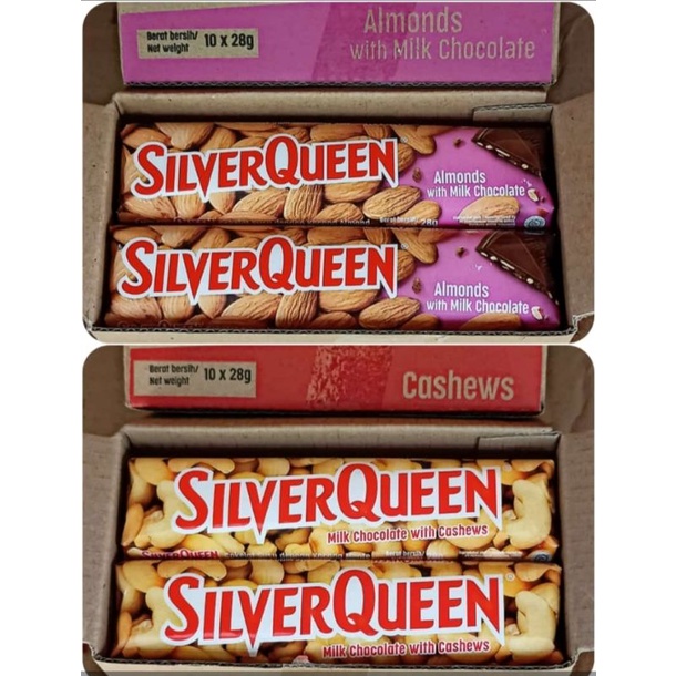 

Silverqueen almond/mede 25gr (1box isi 10)