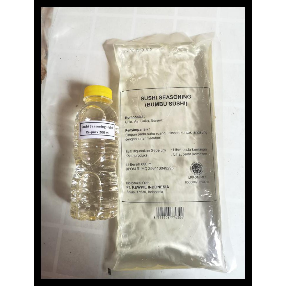 

CUKA SUSHI HALAL 200ML MERK KEWPIE SUSHI SEASONING RICE VINEGAR KODE 1299