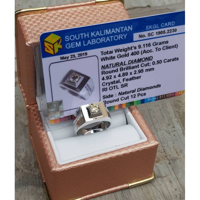 CINCIN PRIA RING EMAS DAN BERLIAN ASLI