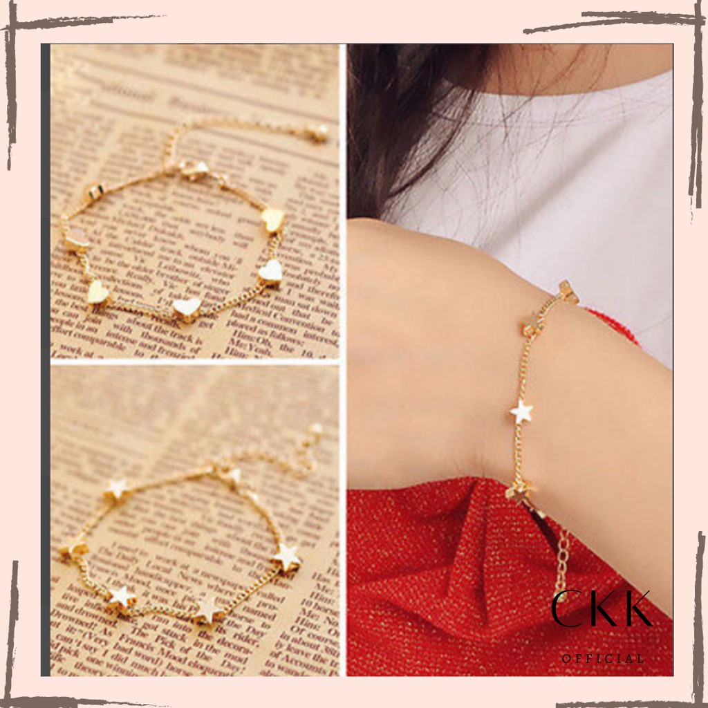 ➰CKK➰ Gelang Rantai Love kekinian  FA80 Fashion Korea wanita Aksesoris Fashion Murah