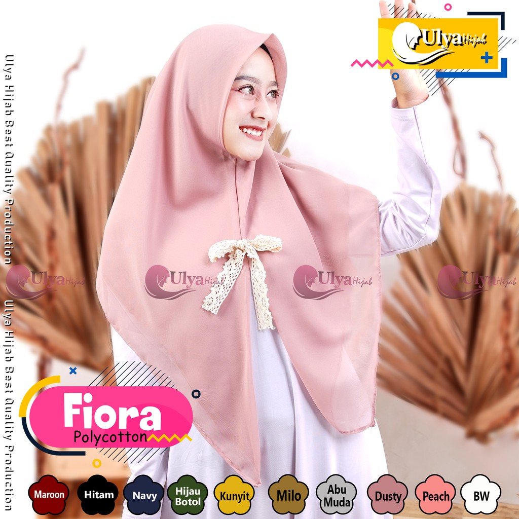 TERMURAH  - HIJAB INSTANT FIORA - BAHAN POLYCOTTON- BRAND ORI ULYA HIJAB