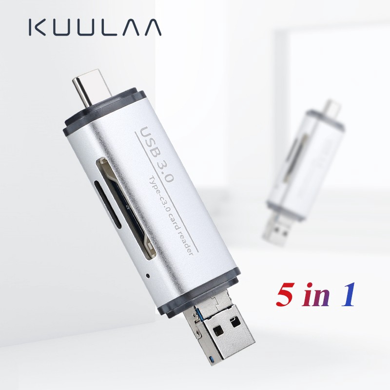 

KUULAA Card Reader OTG USB Type C untuk PC / Laptop