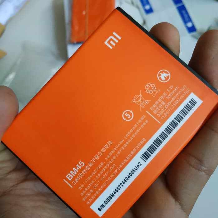 BATRE BATERAI XIAOMI ORIGINAL REDMI NOTE 2 ORIGINAL 100% BATRE BM45