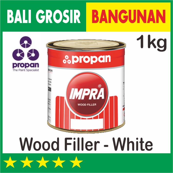 WHITE PUTIH PROPAN IMPRA DEMPUL KAYU SH 114 WOOD FILLER 1 KG