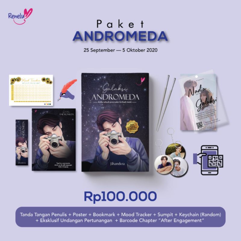 Novel Galaksi Andromeda by Jihandvra + Bonus (100% Original)