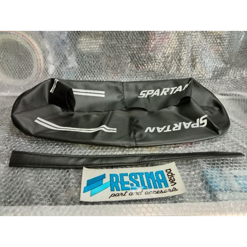 kulit jok cover jok Vespa Spartan excel 150 excel 200 lengkap sabuk detail original replika danmotor