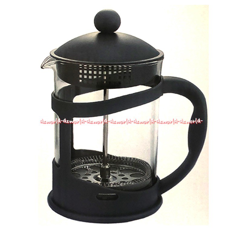 Delicia 1000ml Coffee Pluger Borosilicate Glass Saringan Teh Bubuk Kopi