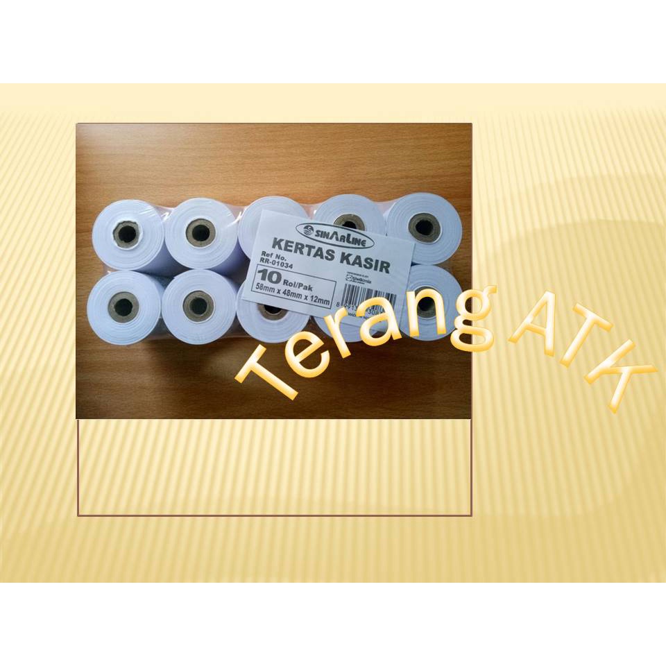 

Kertas Struk HVS ukuran 58 mm x 48 mm Merek Paperline [Isi 10 roll]