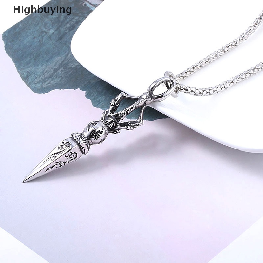 Kalung Liontin Jimat Vajra Dagger Gaya Punk Rock Tibet Buddhist Untuk Pria Glory