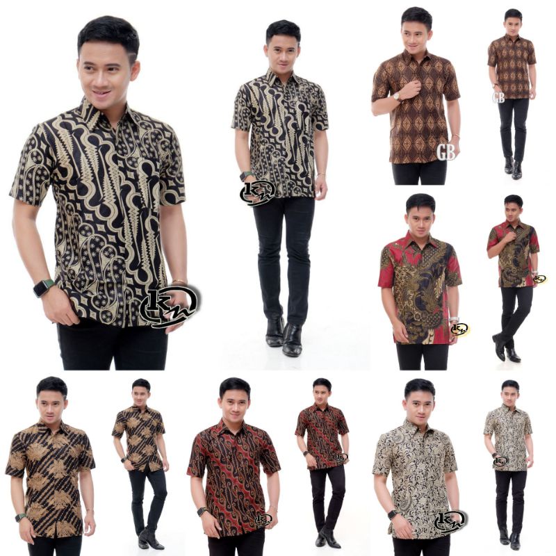 BATIK PRIA LENGAN PENDEK LAWASAN BATIK SOGAN MURAH BERKUALITAS