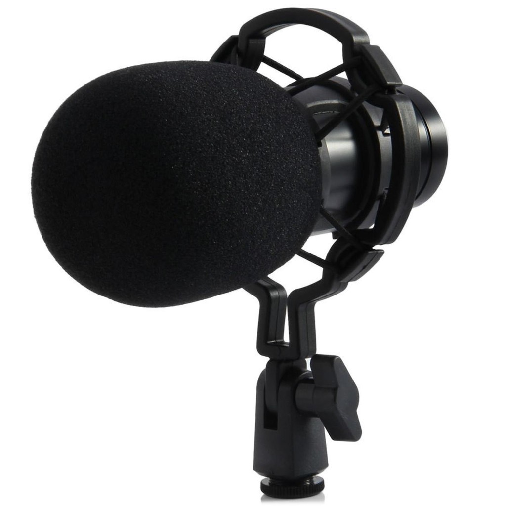 TaffSTUDIO Microphone Condenser BM800 Mic Mikrofon dengan Shockproof Mount Mikrofon Kondenser