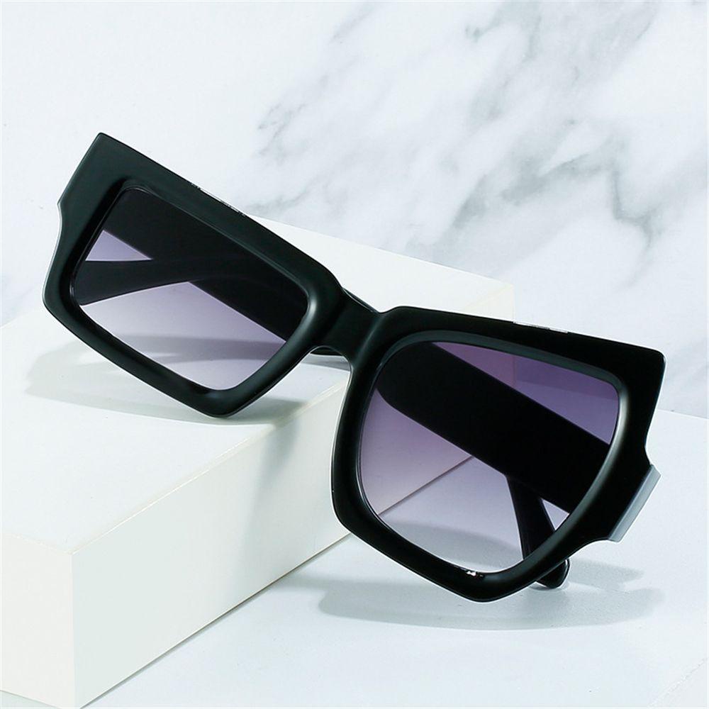 R-FLOWER Kacamata Hitam Punk Pria Geometri Unik UV400 Eyewear Sun Glasses