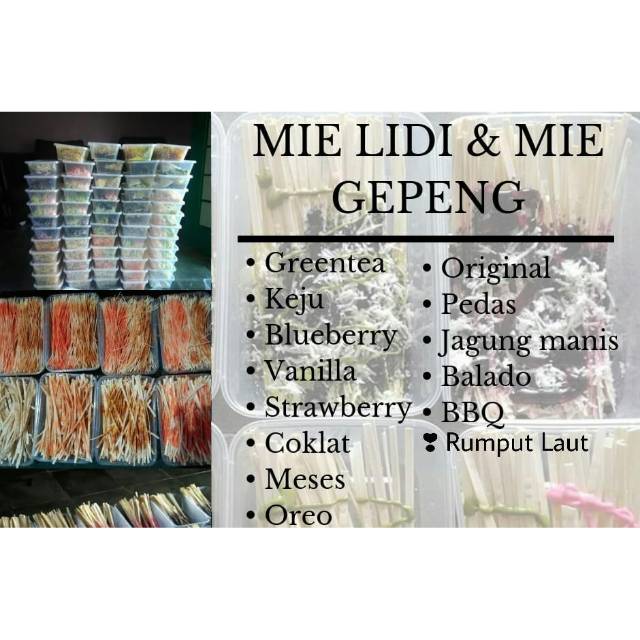 

Mie gepeng & mie lidi