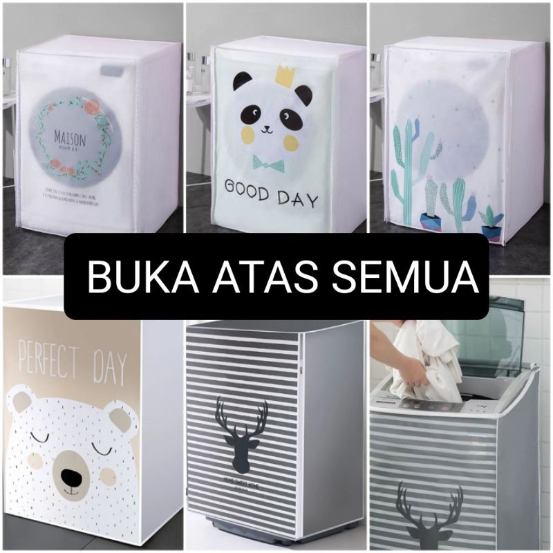 (Tabung A buka atas) Top Cover Penutup mesin cuci/Cover mesin cuci bahan PEVA - Fridge