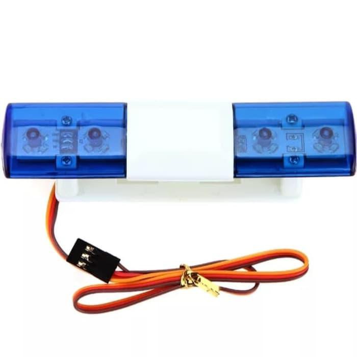 DISKON RC CAR LED POLICE LAMP 5 MODE FLASHING LAMP - BIRU TERBAIK