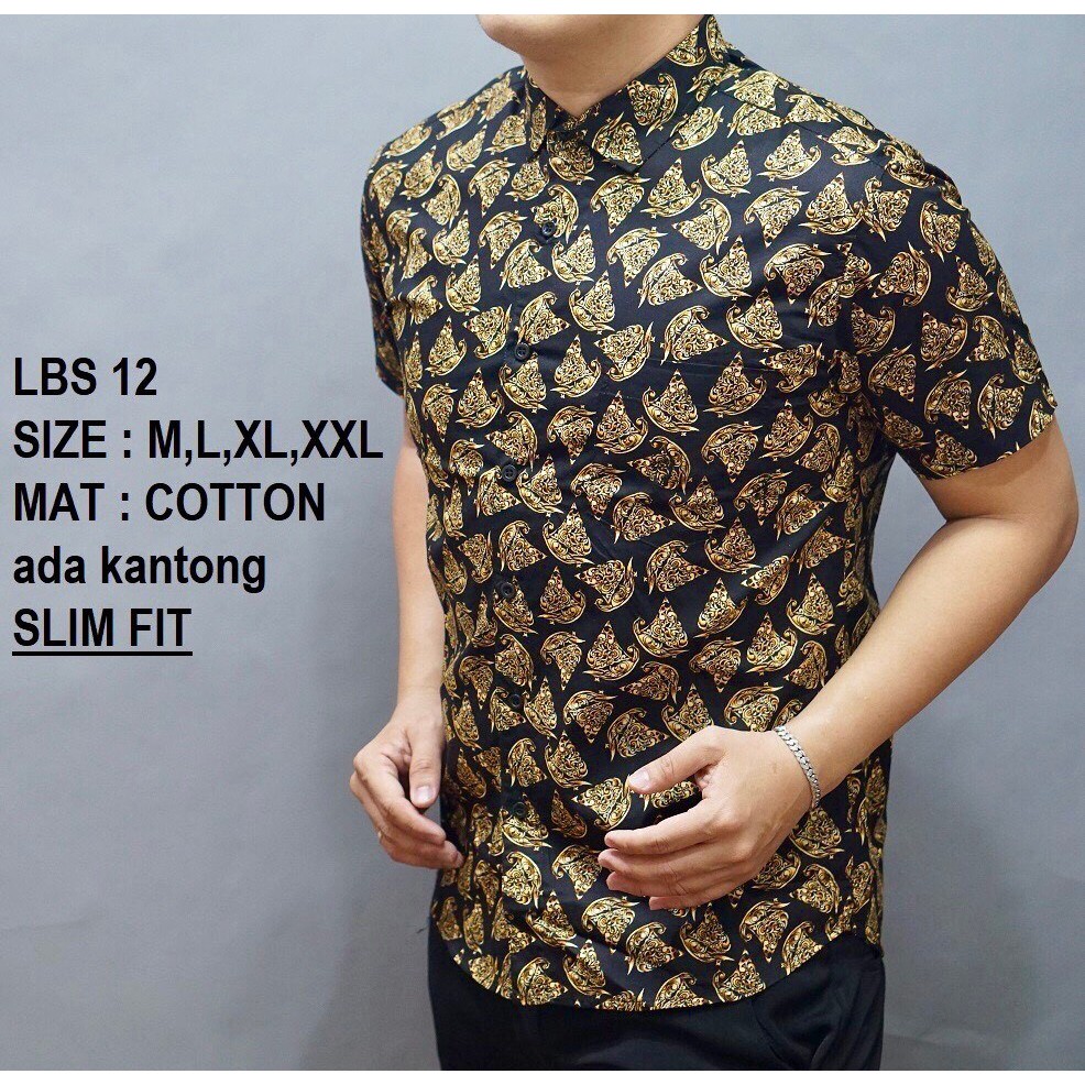 BAJU PRIA/COWOK KEMEJA BATIK PREMIUM SLIMFIT LENGAN/TANGAN PANJANG/PENDEK