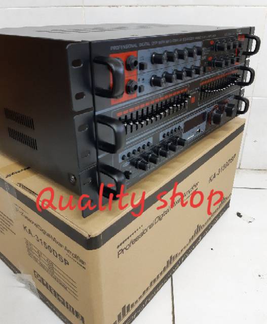 POWER MIXER 3 SUSUN BLACKSPIDER KA-3150DPS BLUETOOH USB EQUALIZER PROSESOR BBE BARU