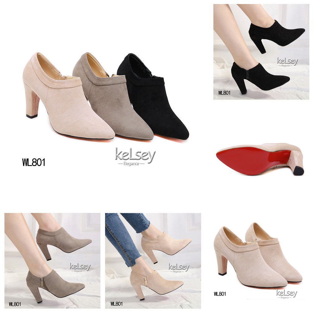 CK01 KeLsey VEGAS SUEDE LUXURY BOOTS WL801 SEPATU WANITA SEPATU IMPOR
