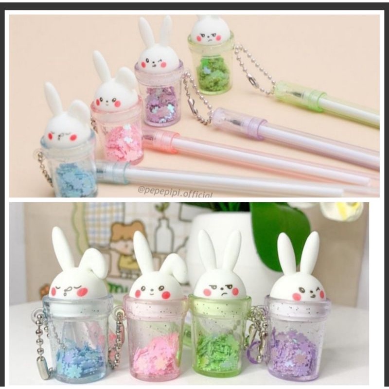 

pulpen gel gantungan botol rabbit